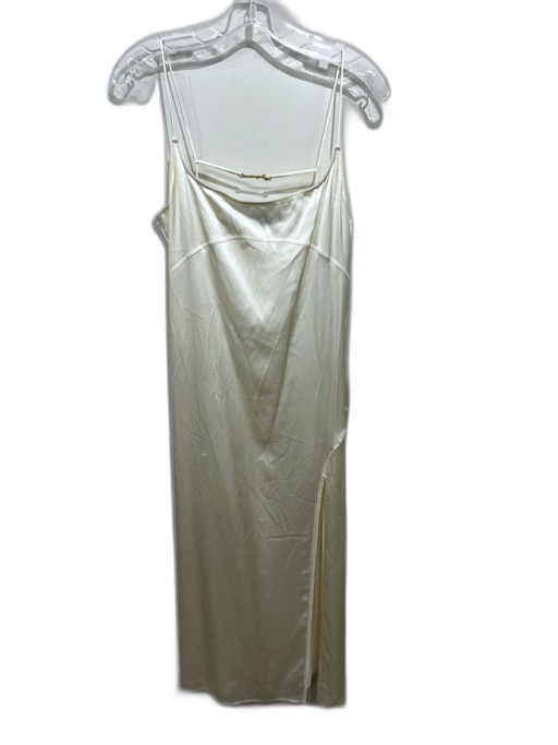 Jacquemus Size 40 Champagne Gold Viscose Sleeveless Slip dress Midi Dress Champagne Gold / 40