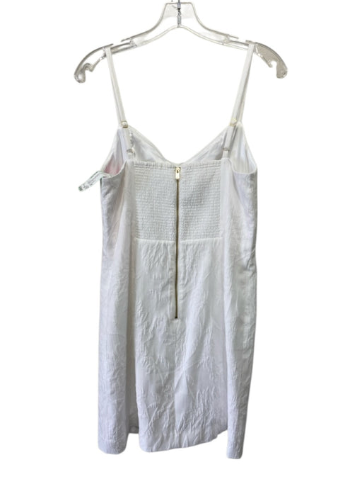 Lilly Pulitzer Size 10 White Polyester & Cotton Sleeveless Bow Knee Length Dress White / 10