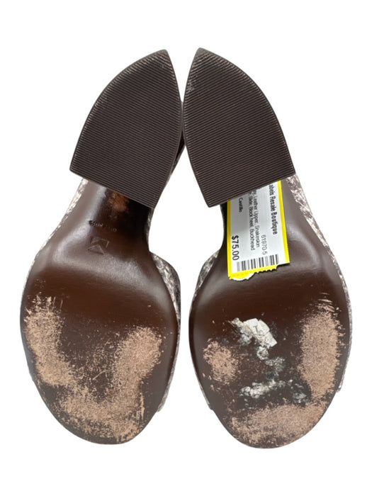 Mercedes Castillo Shoe Size 6.5 Beige Gray Leather Upper Snakeskin print Sandals Beige Gray / 6.5