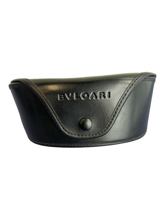 Bulgari Dark Metal Crystal Embellishments Square Motif Rimless Sunglasses Dark