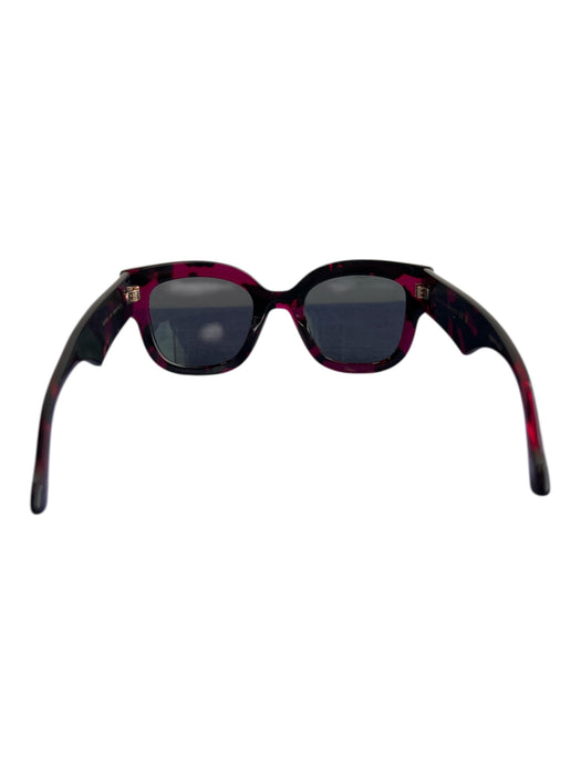 Gucci Fushcia & Black Spotted Modified Cat Eye Logo Wide arm Sunglasses Fushcia & Black