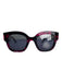 Gucci Fushcia & Black Spotted Modified Cat Eye Logo Wide arm Sunglasses Fushcia & Black