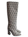 Salvatore Ferragamo Shoe Size 6.5 Cream multi Logo Knee High Pointed Toe Boots Cream multi / 6.5