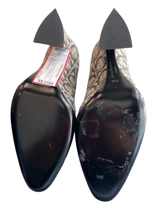 Salvatore Ferragamo Shoe Size 6.5 Cream multi Logo Knee High Pointed Toe Boots Cream multi / 6.5