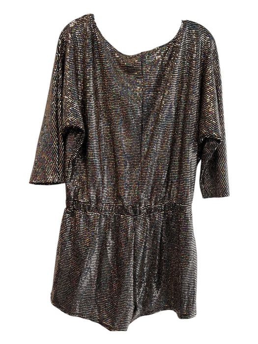 Good Times USA Size Large Gold Nylon Blend 3/4 Sleeve Elastic Waist Romper Gold / Large