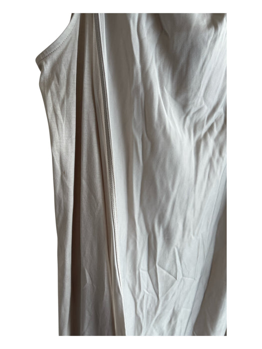 COS Size Medium Light Beige Cotton Sleeveless Scoop Neck Asymetric Hem Dress Light Beige / Medium