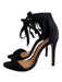 Schutz Shoe Size 7 Black Suede open toe Ankle Wrap Stiletto Almond Toe Shoes Black / 7