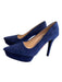 Prada Shoe Size 36.5 Blue Suede Stiletto Pointed Toe Platform Pump Shoes Blue / 36.5
