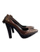 Celine Shoe Size 36 Brown & Amber Leather 2 Tone Wing Tip High Heel Tassel Shoes Brown & Amber / 36