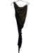 Norma Kamali Size M Black & Beige Polyester Blend Mesh One Shoulder Ruched Dress Black & Beige / M