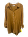 heartloom Size S/M Mustard Yellow Gauze Long Sleeve Pockets Button Down Romper Mustard Yellow / S/M