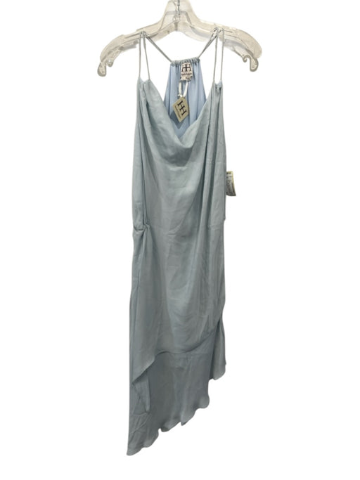 Haute Hippie Size L Light Blue Cowl Neck Asymmetric Hem Knee length Dress Light Blue / L
