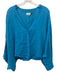 Sunday Saint-Tropez Size One Size Cerulean Blue Linen Button Down Cropped Top Cerulean Blue / One Size