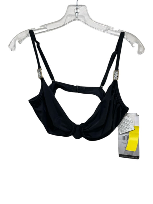 Christina Swimwear Size 12 Black Nylon Blend Lycra Underwire Top Swimsuit Black / 12