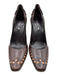 Celine Shoe Size 36 Brown & Orange Leather Contrast Stitch Wing Tip Pumps Brown & Orange / 36