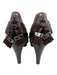 Celine Shoe Size 36 Brown & Orange Leather Contrast Stitch Wing Tip Pumps Brown & Orange / 36