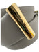 Salvatore Ferragamo Light Gray Leather Gold Tone Hardware Peg Buckle Belts Light Gray / L