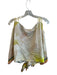 Blank London Size One Size Beige & Yellow No Fabric Tag Scoop Neck Tye Dye Top Beige & Yellow / One Size