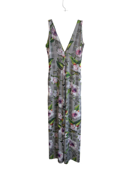 Carolina Socias Size Small Black, White & Multi No Fabric Tag V Neck Jumpsuit Black, White & Multi / Small