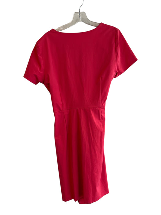 Diane Von Furstenberg Size 12 Red Orange Polyamide Blend Short Sleeve Dress Red Orange / 12