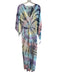 Surf Gypsy Size Est M Blue, Yellow & Multi No Fabric Tag Tye Dye V Neck Coverup Blue, Yellow & Multi / Est M