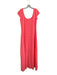 Lily Pulitzer Size Large Neon Orange Polyester Cap Sleeve Half Lined Slits Dress Neon Orange / Large