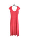 Lily Pulitzer Size Large Neon Orange Polyester Cap Sleeve Half Lined Slits Dress Neon Orange / Large
