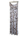 PHO Firenze Size Small White & Brown Viscose Strapless Wide Leg Ruched Jumpsuit White & Brown / Small