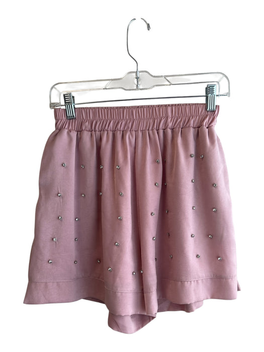 Galita Size Medium Dusty Rose Polyester Long Sleeve Stretch Waist Short Set Dusty Rose / Medium