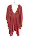 PHO Firenze Size Small coral Viscose Off Shoulder Long Wide Sleeve Dress coral / Small