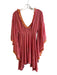 PHO Firenze Size Small coral Viscose Off Shoulder Long Wide Sleeve Dress coral / Small