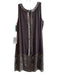 Adrianna Papell Size 12 Dark Brown Polyester Beaded Back Zip Lined Dress Dark Brown / 12