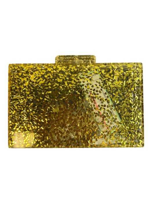 No Brand Gold Acrylic Dotted Box Hard Shell Chain Bag Gold / Small