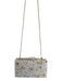 No Brand White & Gold Acrylic Dotted Box Hard Shell Chain Bag White & Gold / Small