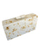 No Brand White & Gold Acrylic Dotted Box Hard Shell Chain Bag White & Gold / Small