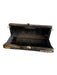 Stuart Weitzman Black, Amber & gold Sateen Beaded Twist Close Oblong Bag Black, Amber & gold / Small
