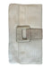 No Brand Beige Flap Clutch Magnetic Close Buckle Accent Bag Beige / Medium