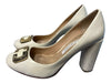 Diane Von Furstenberg Shoe Size 6 Ivory Patent Leather Square Toe Pump Shoes Ivory / 6