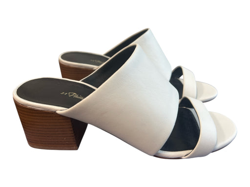 3.1 Phillip Lim Shoe Size 36.5 White Leather open toe Open Heel Stack Heel Shoes White / 36.5