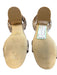 Marc Fisher Shoe Size 6 Rose Gold Leather Block Heel Open Toe BRaided Shoes Rose Gold / 6