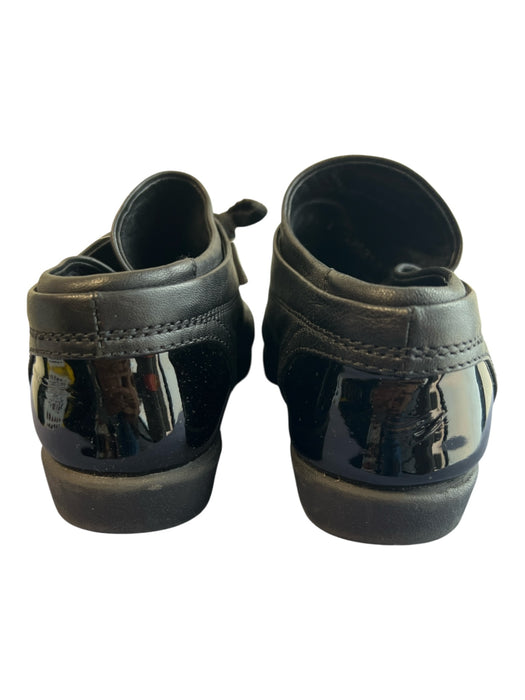 Chanel Shoe Size 36 Black Leather Patent Leather Toe Cap Low Top Lace Up Shoes Black / 36
