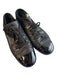 Chanel Shoe Size 36 Black Leather Patent Leather Toe Cap Low Top Lace Up Shoes Black / 36