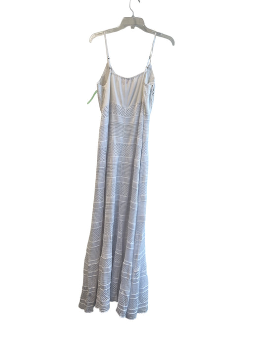 Cecilia Prado Size Medium White No Fabric Tag Lined Crochet Strappy Back Dress White / Medium