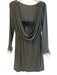 Jay Godfrey Size 10 Black Polyester Lined Feather detail Open Back Dress Black / 10
