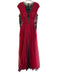 Tadashi Shoji Size Est L Red & Black No Fabric Tag Sleeveless Back Zip Gown Red & Black / Est L