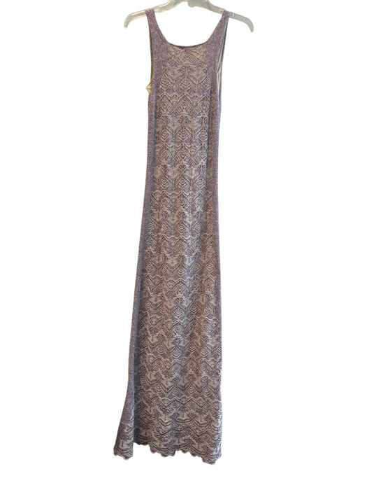 Cecilia Prado Size Medium Cream & Lavendar No Fabric Tag Lined Crochet Dress Cream & Lavendar / Medium
