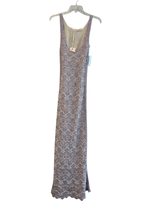 Cecilia Prado Size Medium Cream & Lavendar No Fabric Tag Lined Crochet Dress Cream & Lavendar / Medium