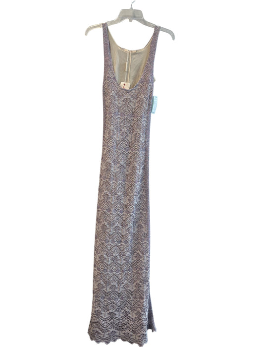 Cecilia Prado Size Medium Cream & Lavendar No Fabric Tag Lined Crochet Dress Cream & Lavendar / Medium