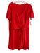 Patrizia Luca Size Est L Orange Rayon Short Sleeve Wide Neck Tie at Side Top Orange / Est L