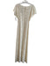 Lilka Size Medium Cream No Fabric Tag Cap Sleeve Wide Neck Embroidered Dress Cream / Medium